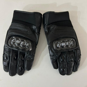 Dainese Carbon 3 Kısa Deri Eldiven – Siyah (Dana Derisi)