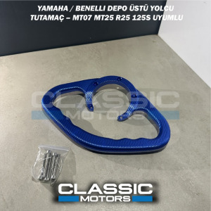 YAMAHA / BENELLI DEPO ÜSTÜ YOLCU TUTAMAÇ – MT07 MT25 R25 125S UYUMLU(Mavi)